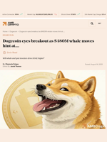Dogecoin eyes breakout as $480M whale moves hint at.... - AMBCrypto