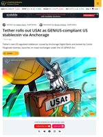 Tether Launches USAt Stablecoin Under GENIUS Act