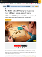 UK Crypto Investors May Still Owe Taxes Despite No HMRC Warning Letter