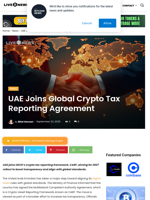 UAE Joins Global Crypto Tax Reporting Agreement | Live Bitcoin News