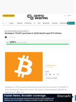 Strategy's 77k BTC purchase in 2026 dwarfs spot ETF inflows