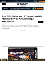 Just 659? Shiba Inu L2 Transaction Hits Monthly Low as Activity Drops - U.Today