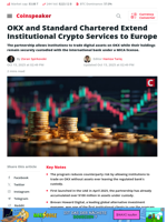 OKX, Standard Chartered Expand Institutional Crypto to Europe