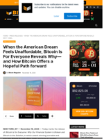 When The American Dream Feels Unaffordable, Bitcoin Is For Everyone Reveals Why—and How Bitcoin Offers A Hopeful Path Forward