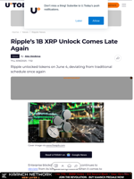 Ripple’s 1B XRP Unlock Comes Late Again