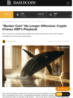 “Banker Coin” No Longer Offensive: Crypto Chases XRP’s Playbook - DailyCoin