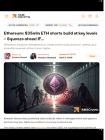 Ethereum: $35mln ETH shorts build at key levels – Squeeze ahead IF… - AMBCrypto