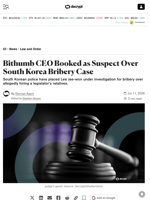 Bithumb CEO Booked as Suspect Over South Korea Bribery Case - Decrypt