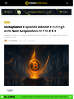 Metaplanet Expands Bitcoin Holdings with New Acquisition of 775 BTC