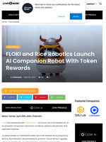 FLOKI and Rice Robotics Launch AI Companion Robot With Token Rewards | Live Bitcoin News