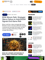 $10K Bitcoin Path: Strategist Warns Failure to Hold $100K Signals End-Game Risk – Markets and Prices Bitcoin News