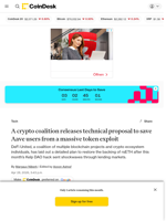 A crypto coalition releases technical proposal to save Aave users from a massive token exploit