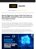 Based Eggman’s Hype Falls Flat Next to BlockDAG’s $425M Presale and Genesis Day Opportunity!