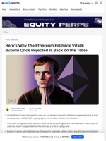Vitalik Buterin Just backtracked on a 10-Year Long Thesis