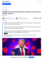 This Is Why TRUMP Price Didn’t Surge After the Alaska Meeting
