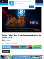 Gemini's Top 3 Best Crypto Presales to Weather the Market Crash