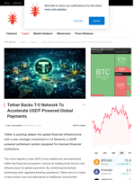 Tether Backs T-0 Network To Accelerate USD₮-Powered Global Payments - NullTX