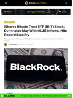 iShares Bitcoin Trust ETF (IBIT) Stock: Dominates May With $6.2B Inflows, Hits Record Stability