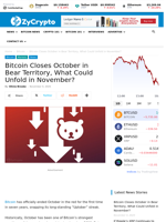 Bitcoin Closes October in Bear Territory, What Could Unfold in November? ⋆ ZyCrypto
