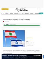 Iran removing sea mines with US help, Trump says