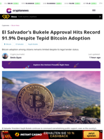El Salvador’s Bukele Approval Hits Record 91.9% Despite Tepid Bitcoin Adoption