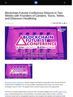 Blockchain Futurist Conference Returns in Two Weeks with Founders of Cardano, Tezos, Tether, and Ethereum Headlining - Visionary Financial