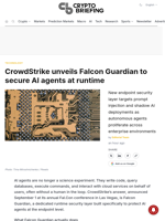CrowdStrike unveils Falcon Guardian to secure AI agents at runtime