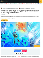 HYPE Hits $45 But Spot Demand Lags Price