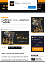The Finance Issue: Letter From The Editor