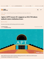 Aptos [APT] nears $1-support as $12.7M token unlock raises inflation fears - AMBCrypto