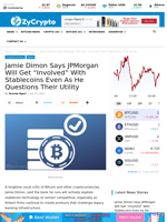 Jamie Dimon Says JPMorgan Will Get “Involved” With Stablecoins Even As He Questions Their Utility ⋆ ZyCrypto