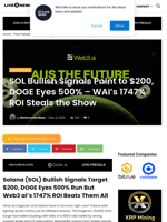 SOL Bullish Signals Point to $200, DOGE Eyes 500% - WAI’s 1747% ROI Steals the Show | Live Bitcoin News