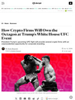 How Crypto Firms Will Own the Octagon at Trump's White House UFC Event - Decrypt
