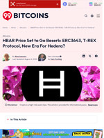 HBAR Price To Go Beserk? ERC3643, T-REX Protocol, New Era?