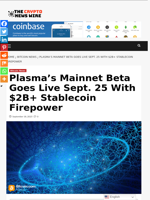Plasma’s Mainnet Beta Goes Live Sept. 25 With $2B+ Stablecoin Firepower - The Crypto News Wire