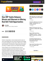 How XRP Tundra Outpaces Bitcoin and Ethereum in Offering Real DeFi Yield Opportunities