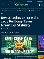 Best Altcoins to Invest in 2025 for Long‑Term Growth & Stability - Crypto Daily