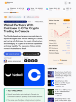 Webull Partners With Coinbase to Offer Crypto Trading in Canada