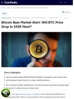 Bitcoin Bear Market Alert: Will BTC Price Drop to $55K Next?