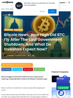 Bitcoin News: How High Did BTC Fly After The Last Government Shutdown, And What Do Investors Expect Now? | Live Bitcoin News