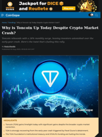 Why is Toncoin Up Today Despite Crypto Market Crash?
