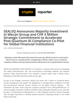 SEALSQ Announces Majority Investment in Wecan Group and CHF 5 Million Strategic Commitment to Accelerate Post-Quantum AI Compliance Co-Pilot for Global Financial Institutions