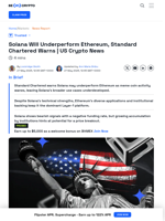 US Crypto News: Standard Chartered Weighs Solana vs Ethereum