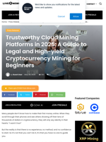 Trustworthy Cloud Mining Platforms in 2025: A Guide to Legal and High-yield Cryptocurrency Mining for Beginners | Live Bitcoin News