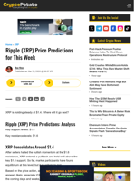 Ripple (XRP) Price Predictions for This Week