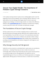 Secure Your Digital Wealth: The Importance of Reliable Crypto Storage Solutions - Visionary Financial