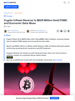 Crypto Inflows Plunge as FOMC and Data Rattle Markets