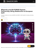 Bitpanda and SG-FORGE Expand Partnership, Bring Stablecoins to European DeFi - DailyCoin