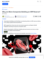 Why are Companies Adding XRP to their Treasury?