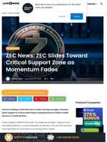 ZEC News: ZEC Slides Toward Critical Support Zone as Momentum Fades | Live Bitcoin News